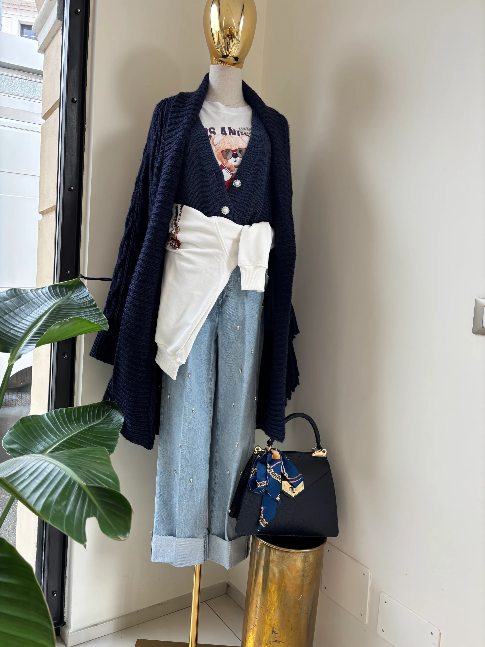 BORSA - FOULARD - BLU NOTTE - immagine 5