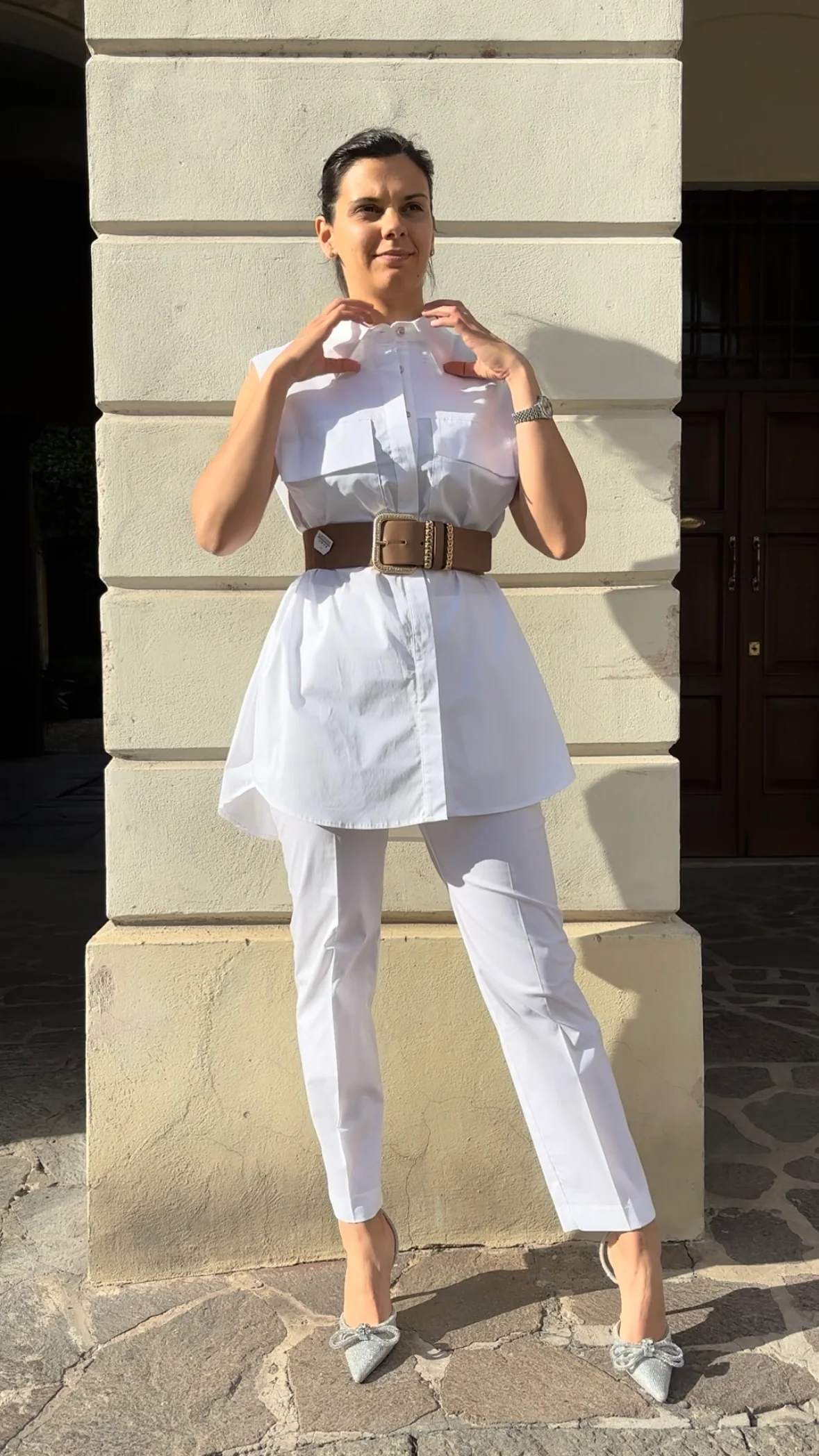 HAVEONE - CAMICIA GILET - BIANCA - immagine 4