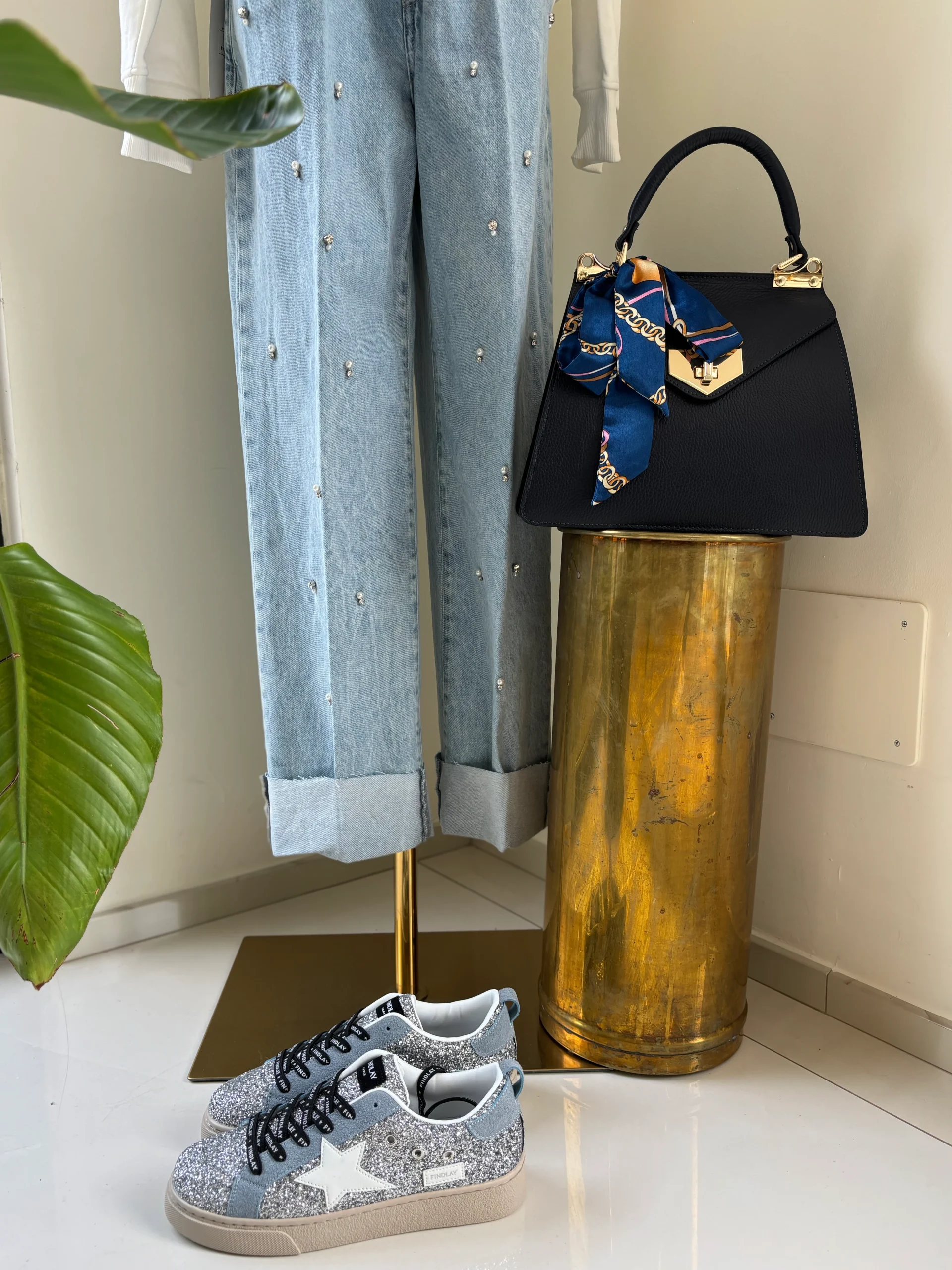 BORSA - FOULARD - BLU NOTTE - immagine 6