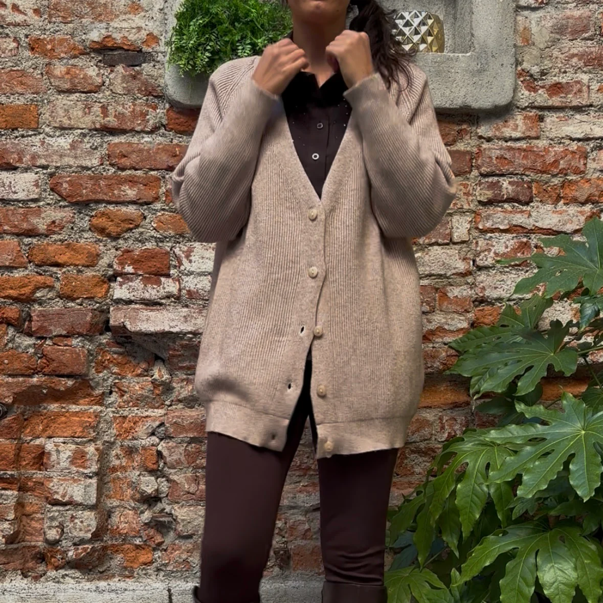 SUSY MIX - CARDIGAN OVER - BEIGE - immagine 2