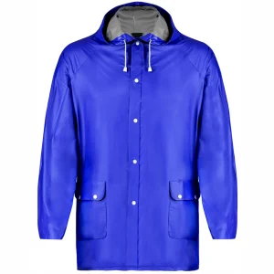 4551 Hinbow Makito | Giacca a Vento da Lavoro | Giubbotto | Impermiabile | in PVC | Con Cappuccio | con Tasche | Kway