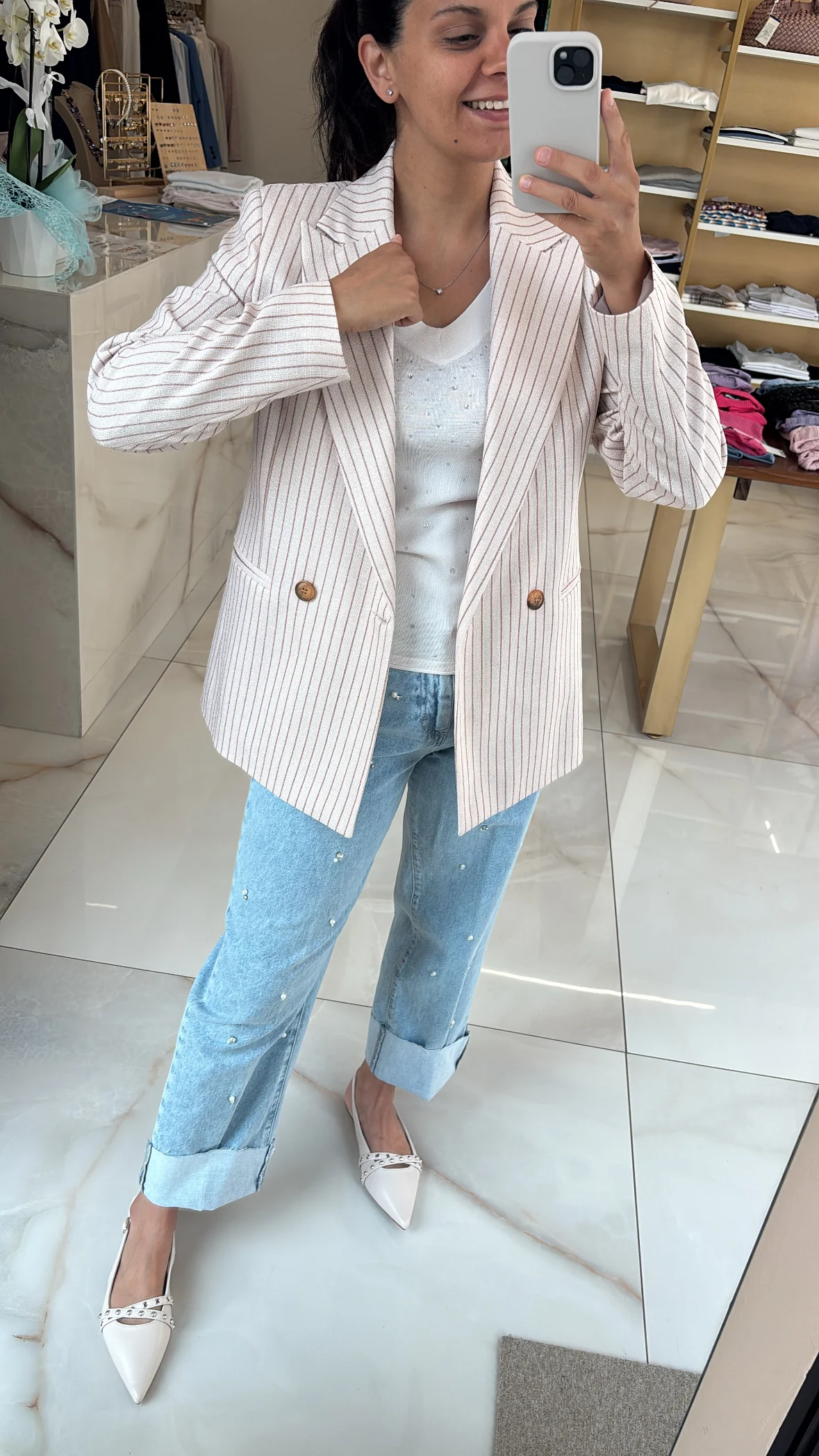 DANIEL & MAYER - CANOTTA DIAMANTINI - BEIGE - immagine 3