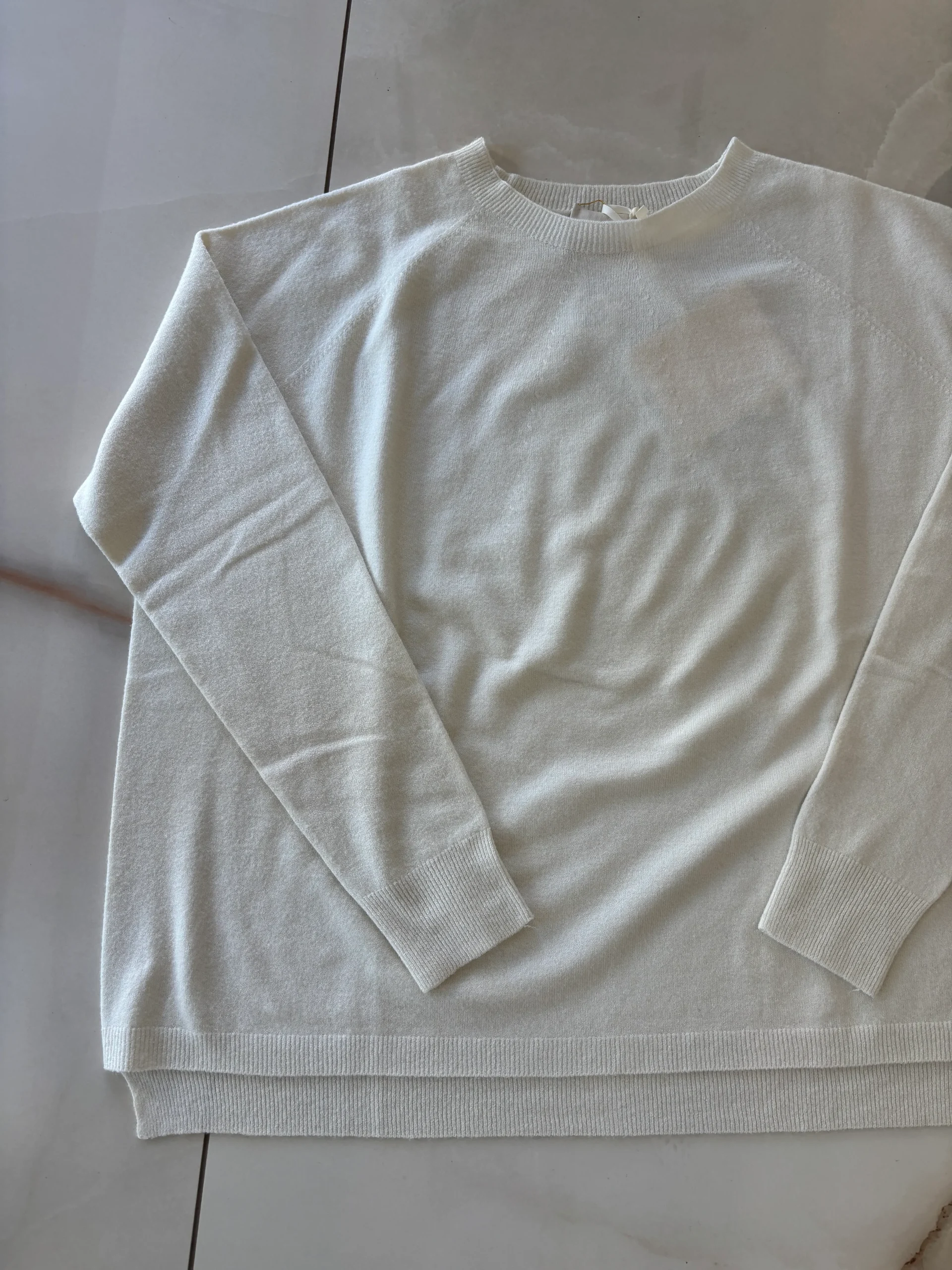 ANGELA DAVIS - MAGLIONCINO GIROCOLLO - GIULIA RI9PA12 - PANNA - immagine 3