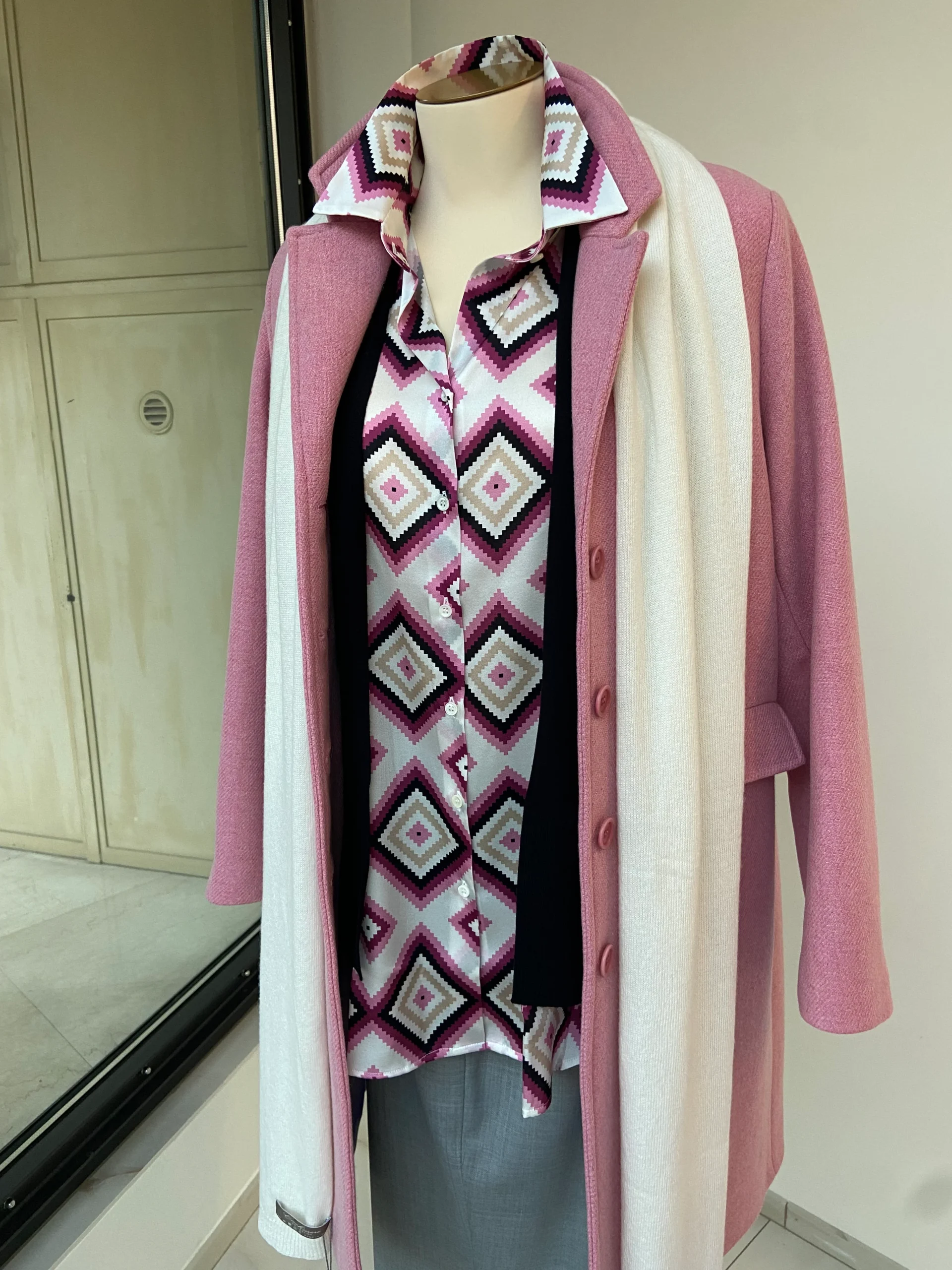 DANIEL & MAYER - CAMICIA ROMBI - ROSA - immagine 5