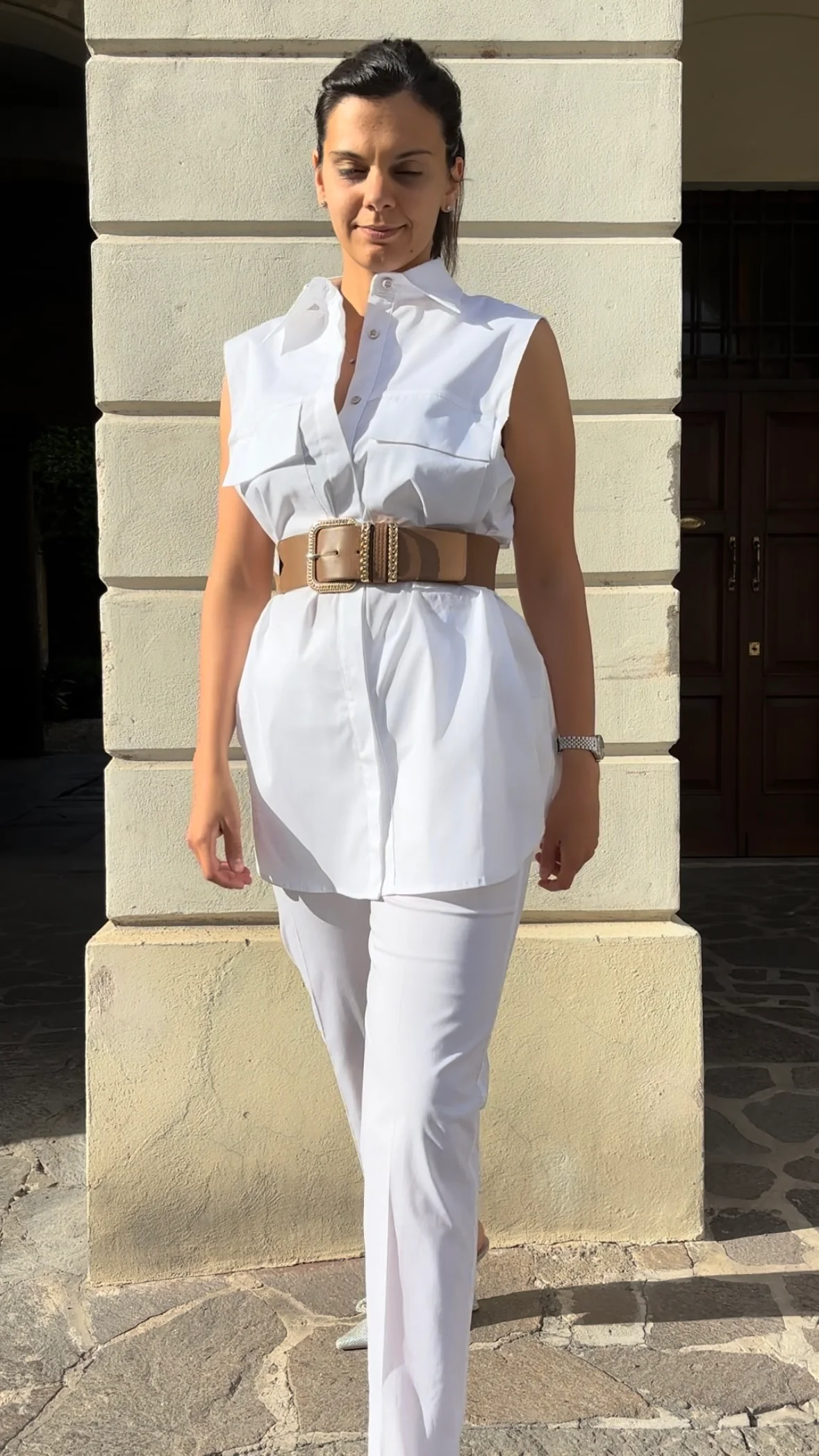 HAVEONE - CAMICIA GILET - BIANCA - immagine 8