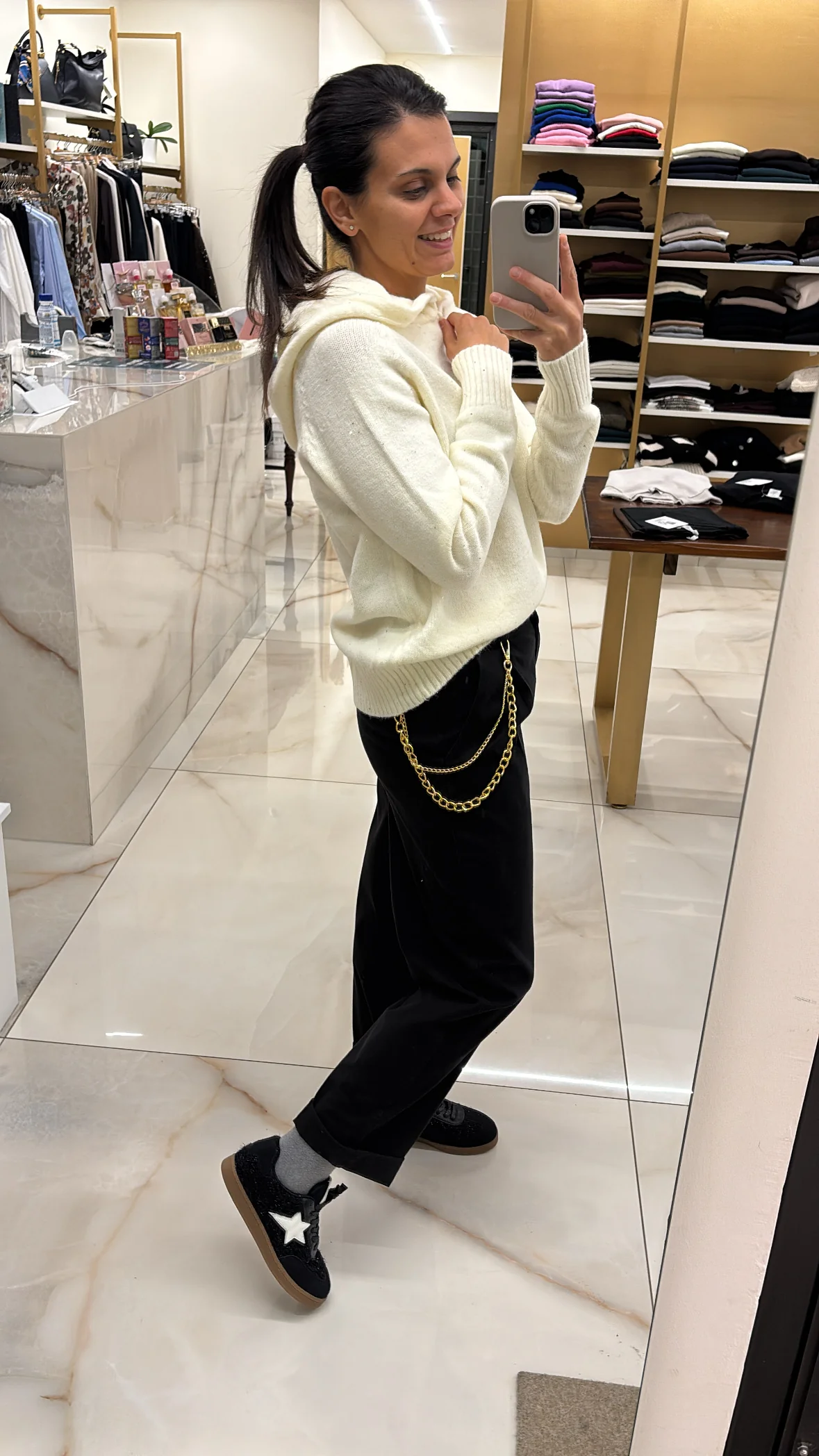 SUSY MIX - PANTALONE NERO C/CATENA - immagine 4