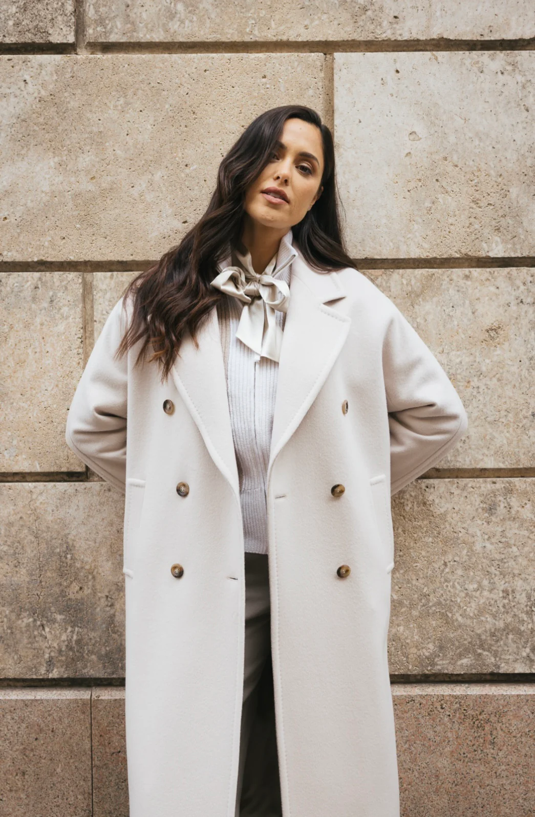 DANIEL & MAYER - CAMICIA IN SETA - BEIGE CON FIOCCO - immagine 9