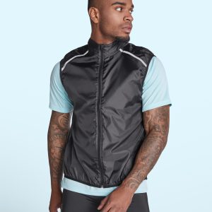 6684 Jannu Roly | Gilet Antivento | Zip Frontale | Unisex (Uomo| Donna) | Schienale in Tessuto Traspirante | Strisce riflettenti sul Davanti | Tasca Laterale | 70 gr/m2