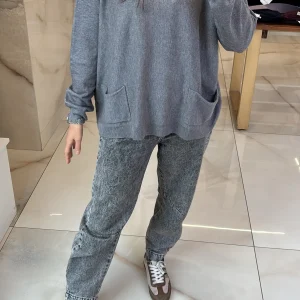 SUSY STAR - MAGLIONE BARCHETTA - GRIGIO