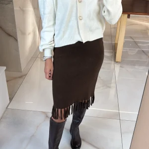 SUSY MIX - CARDIGAN CROP - MICRO PAILLETTES - LATTE