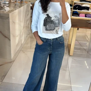 DANIEL & MAYER - MAGLIA IN COTONE - STAMPA NERA