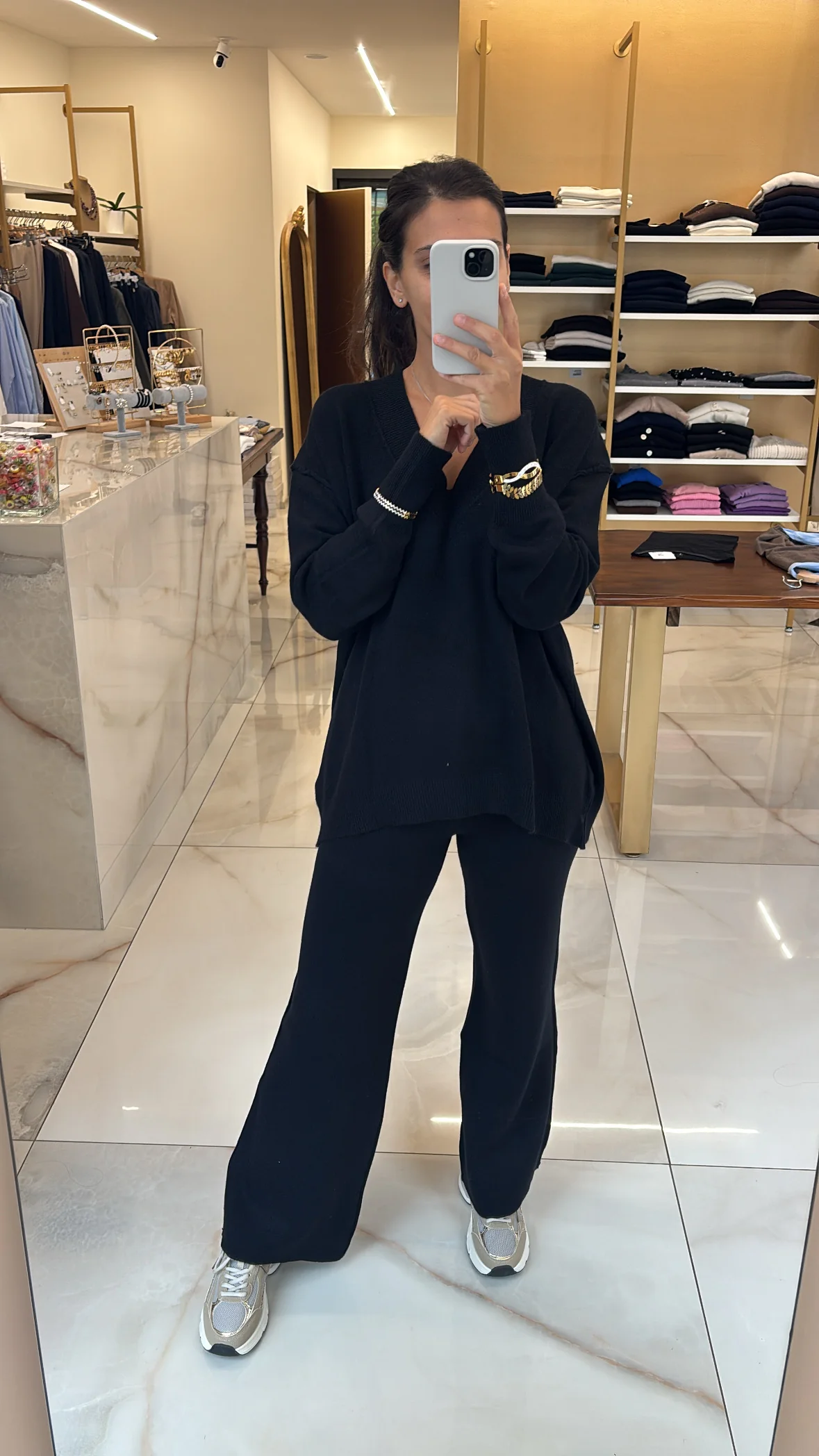 SUSY MIX - COMPLETO MAGLIA V + PANTALONE - NERO - immagine 4