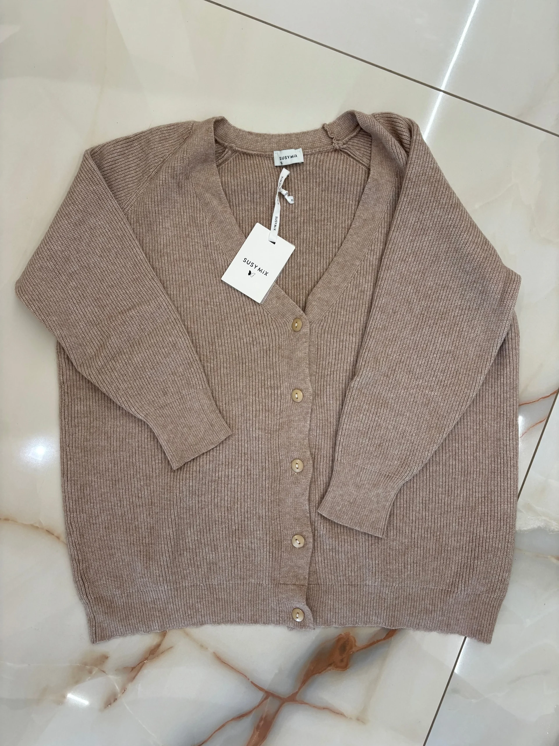 SUSY MIX - CARDIGAN OVER - BEIGE - immagine 4