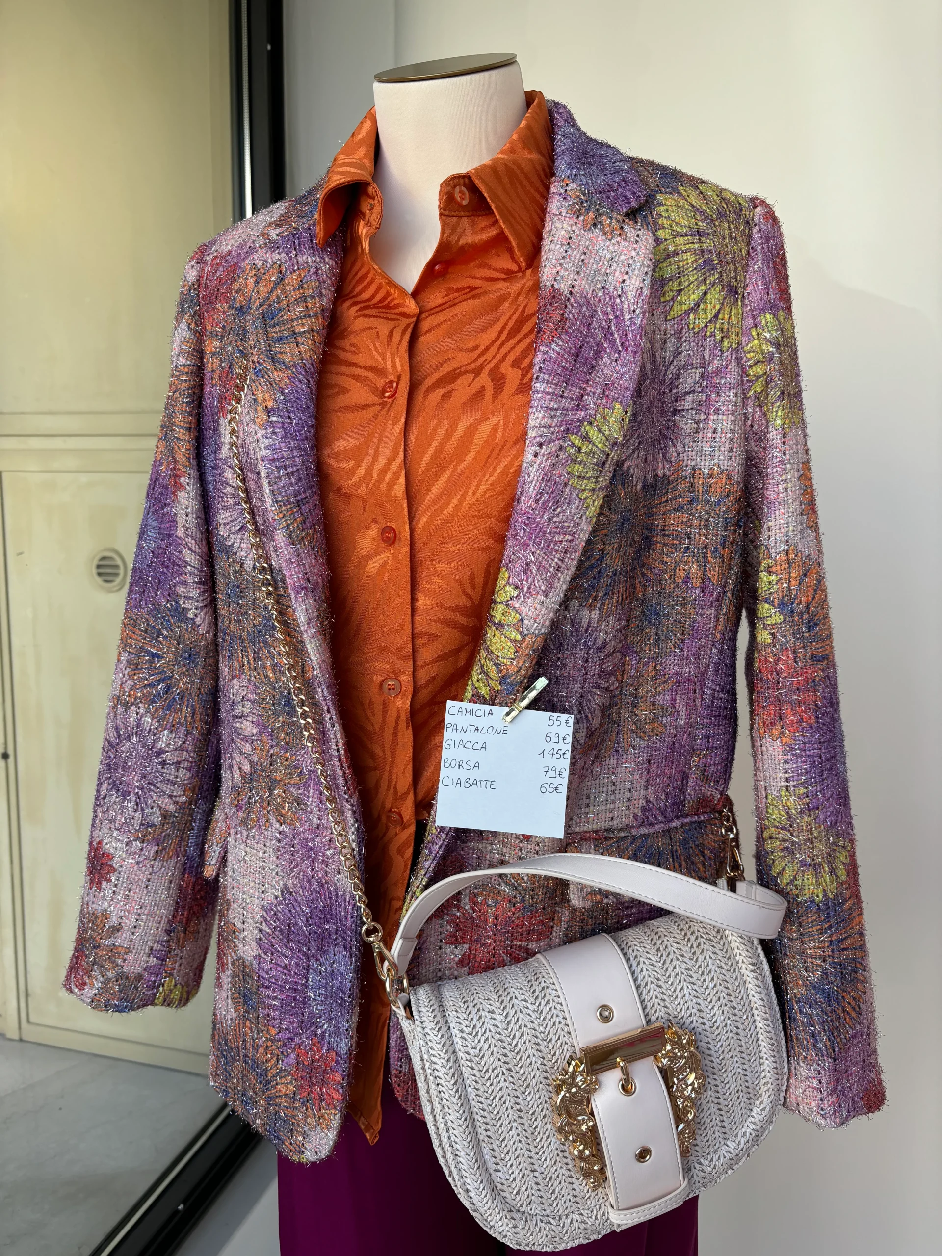 BORSA - LAVORATA - PANNA - immagine 4