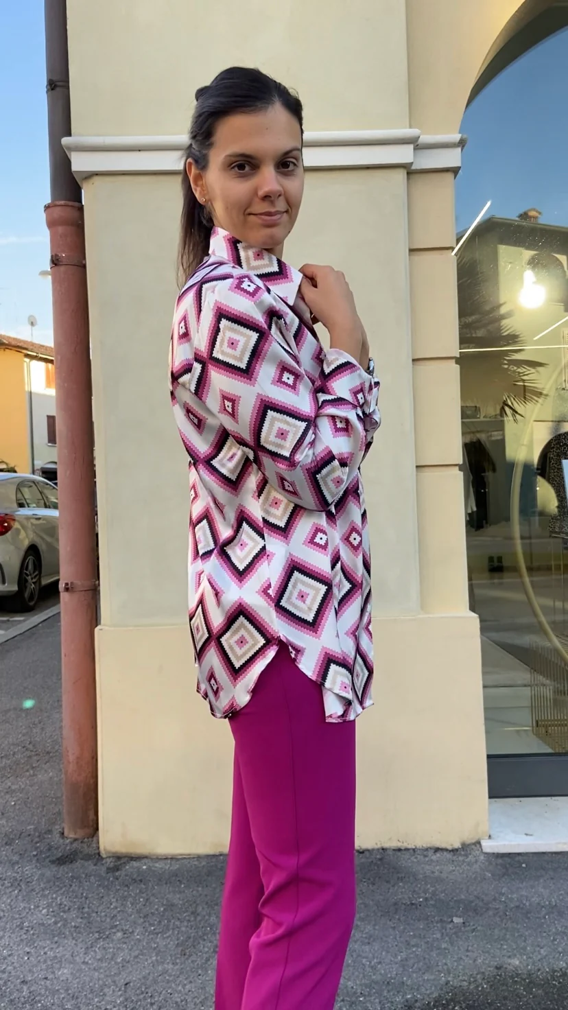 DANIEL & MAYER - CAMICIA ROMBI - ROSA - immagine 3