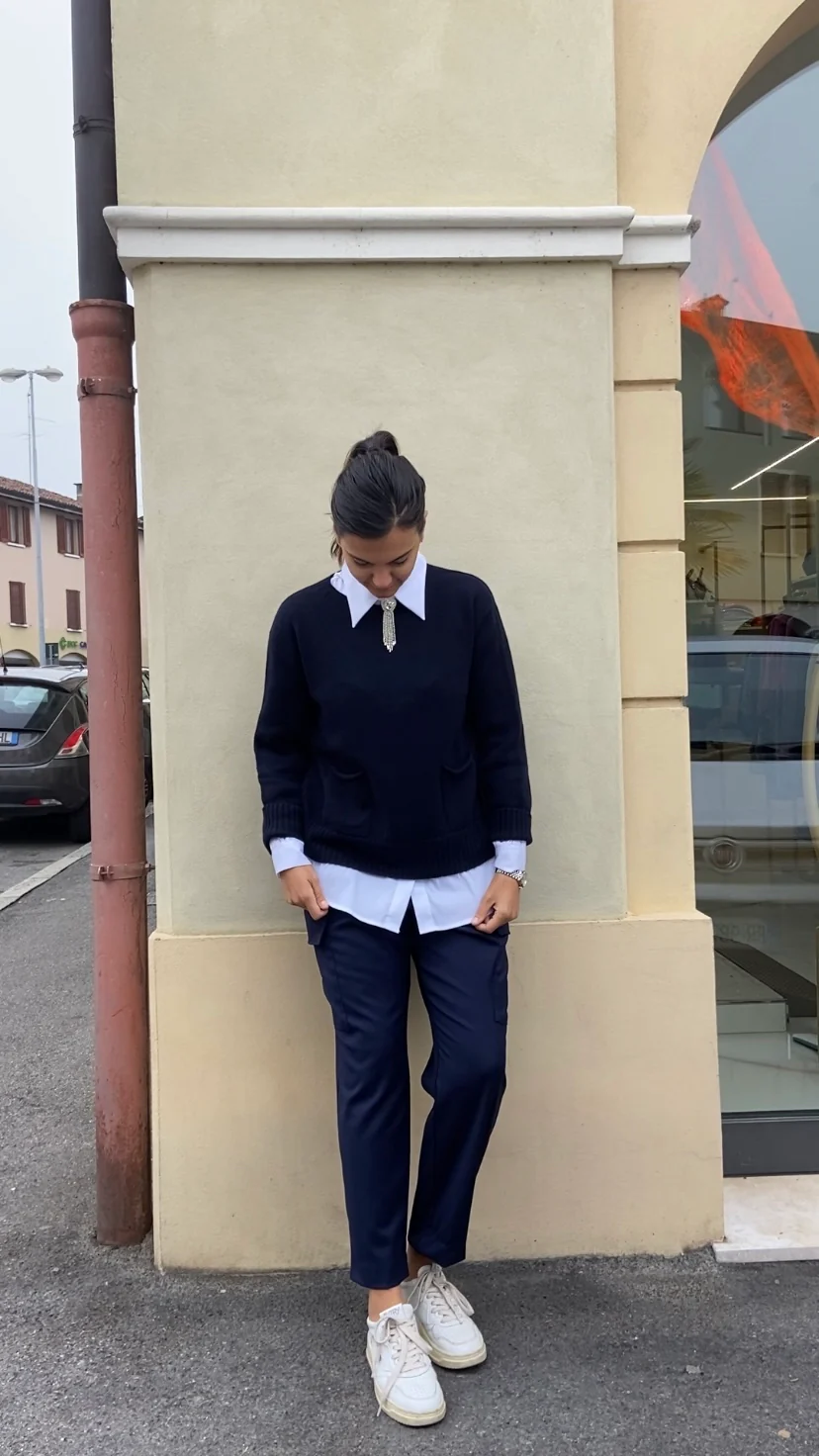 HAVEONE - PANTALONE TASCONATO - BLU - immagine 8