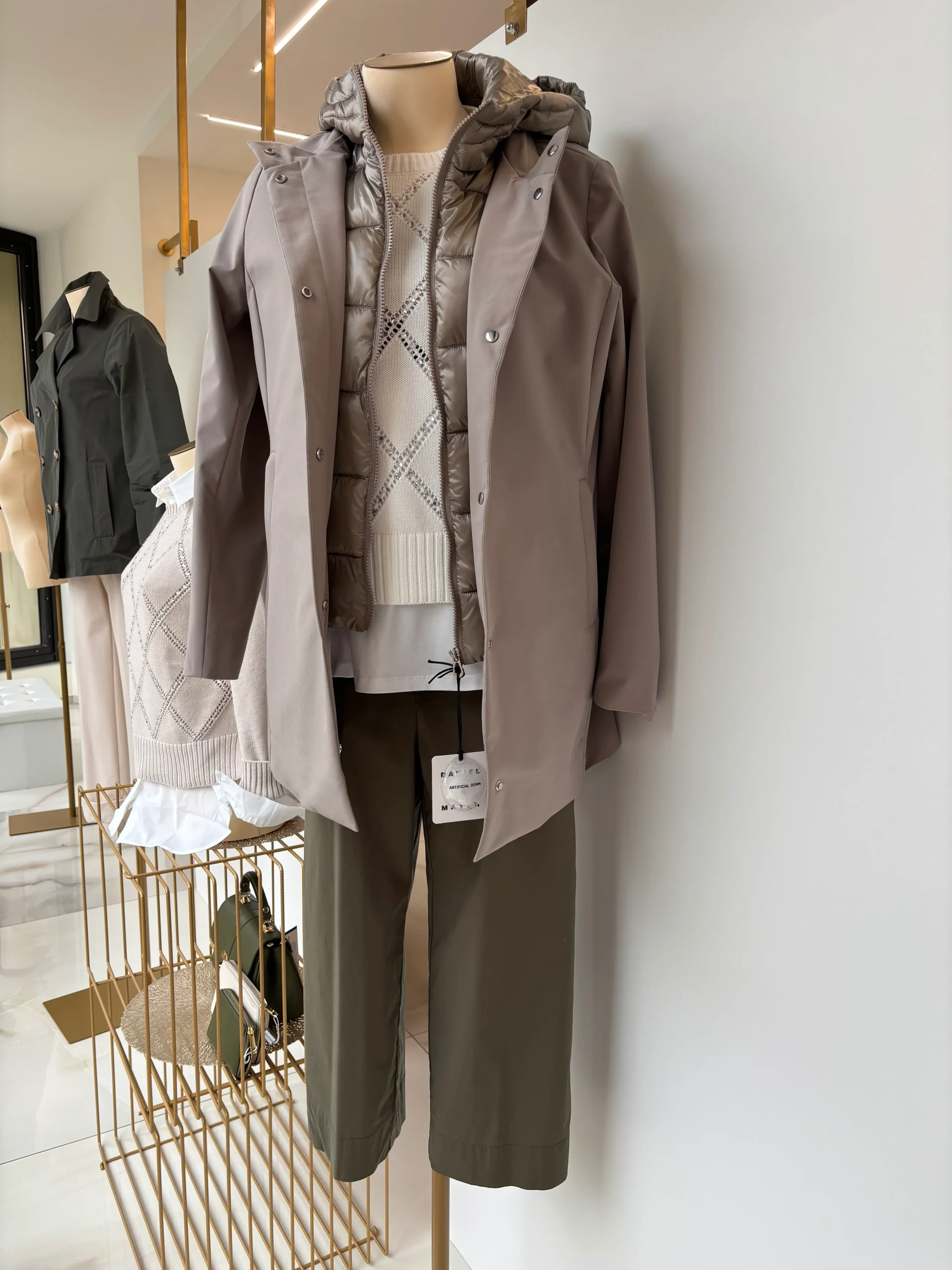 DANIEL & MAYER - GIUBBINO CON PIUMINO - BEIGE