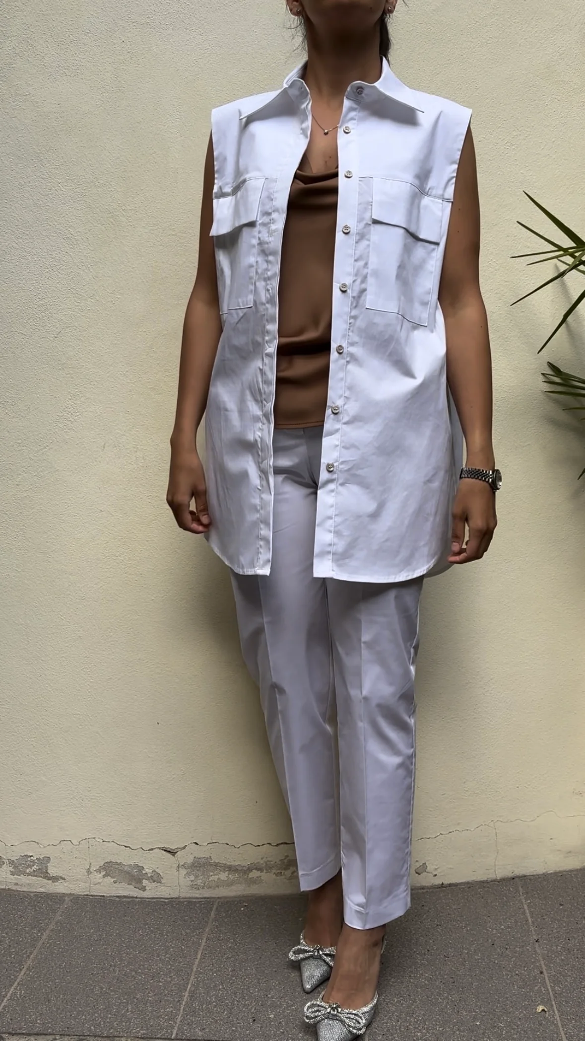 HAVEONE - CAMICIA GILET - BIANCA - immagine 6