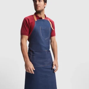 9126 Batali Roly | Grembiule 100% Cotone | 92×98 cm | Tessuto Jeans | Con Regolazione | 250gr/m2
