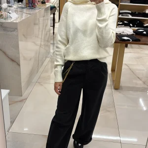 SUSY MIX - PANTALONE NERO C/CATENA