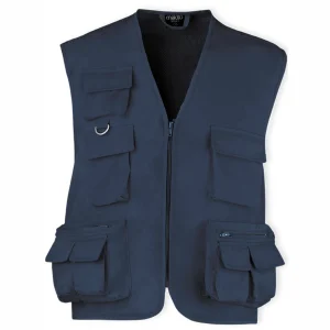 9487 Soviet Makito | Gilet da Lavoro | Smanicato | Con Zip Intera | Multitasche
