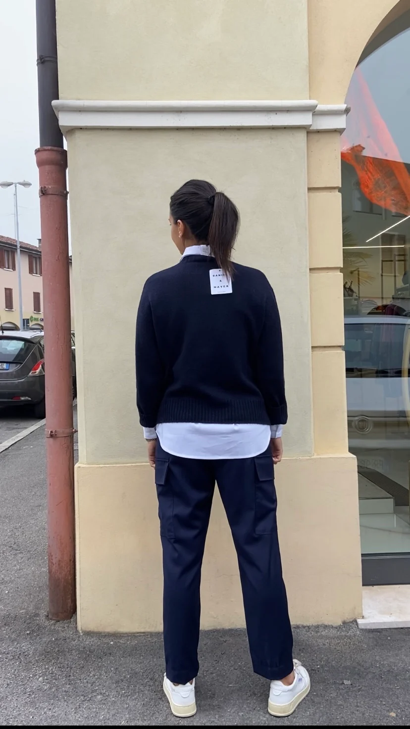 HAVEONE - PANTALONE TASCONATO - BLU - immagine 7