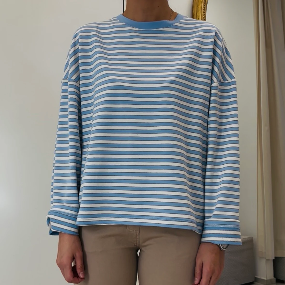 TENSIONE IN - FELPA RIGATA - AZZURRA - immagine 5