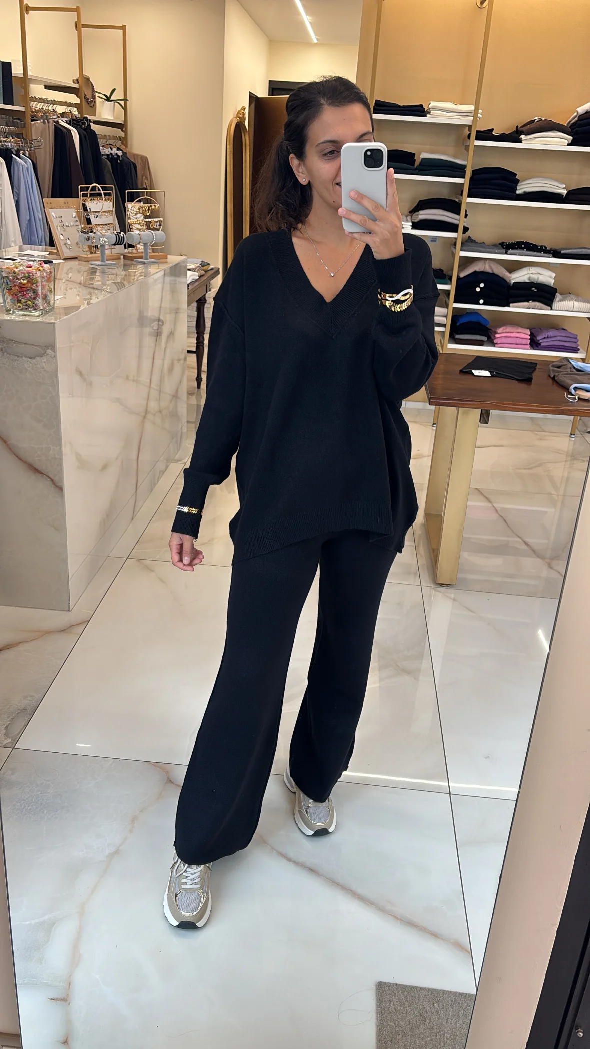 SUSY MIX - COMPLETO MAGLIA V + PANTALONE - NERO - immagine 8