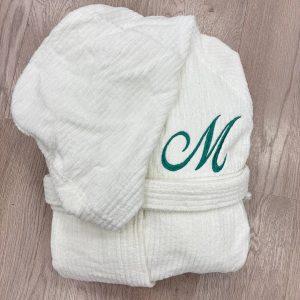 Accappatoio adulto ricamato