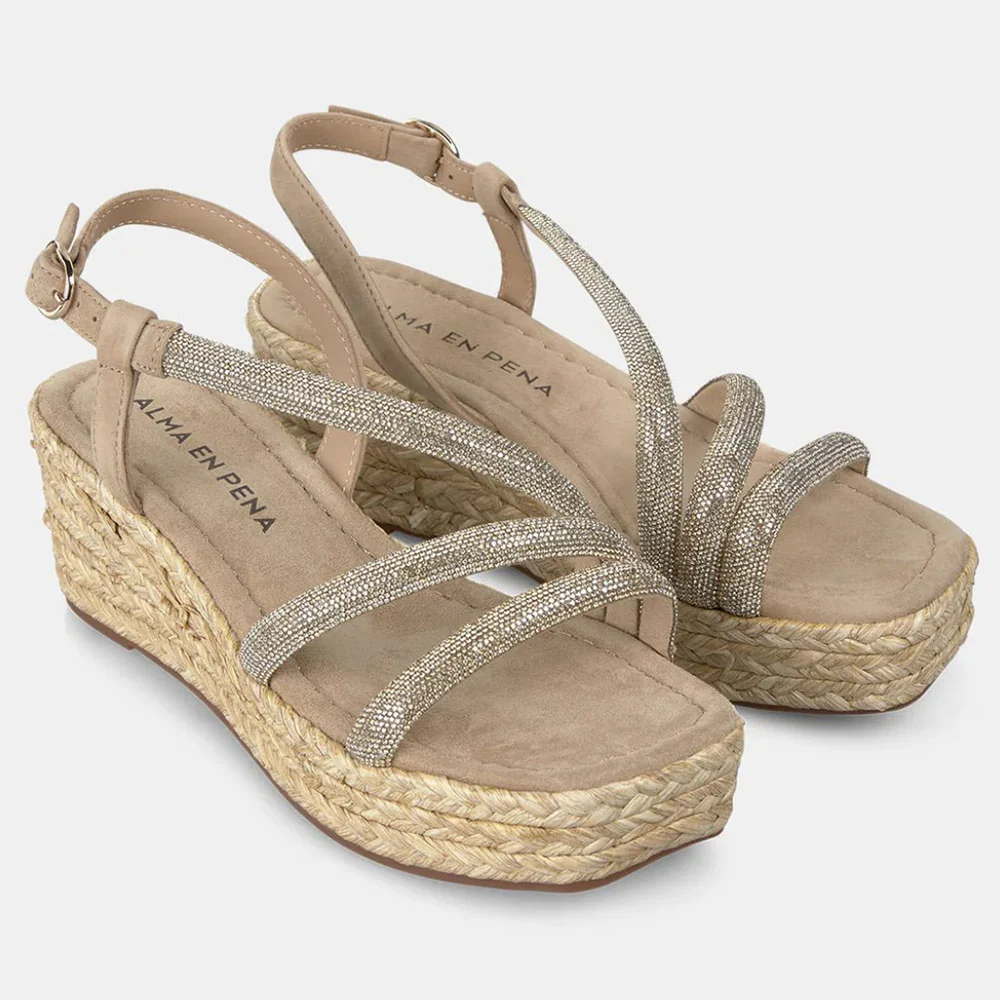 Alma En Pena sandalo con zeppa da donna V2551452 - immagine 4