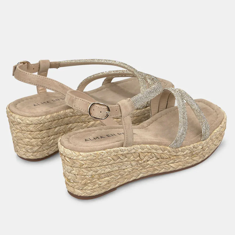 Alma En Pena sandalo con zeppa da donna V2551452 - immagine 5