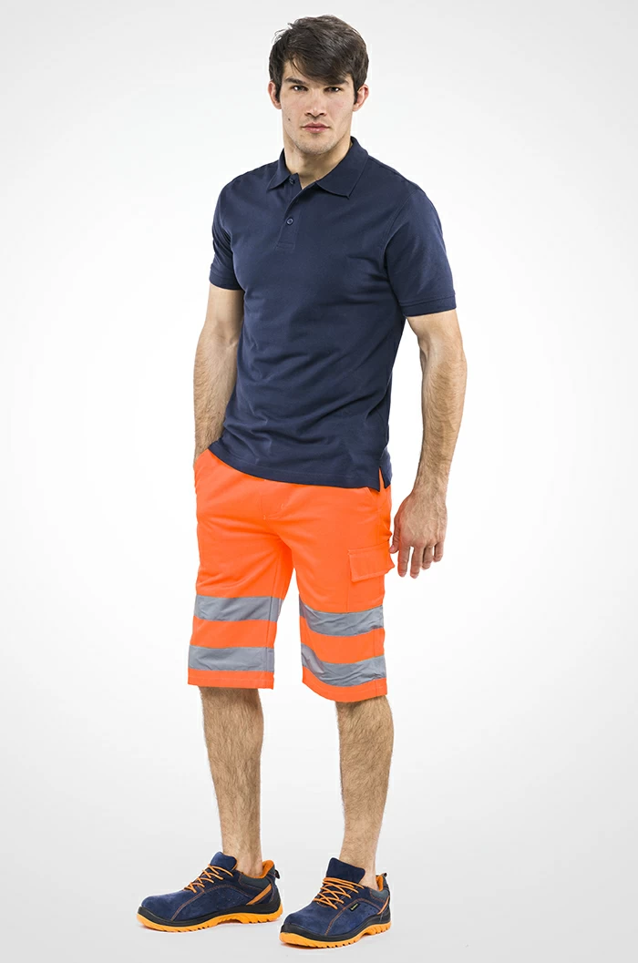 Shorts H.V. Sottozero | Bermuda Alta Visibilita’ | Uomo | con Tasche | Conforme | 240 gr/m2 - immagine 4