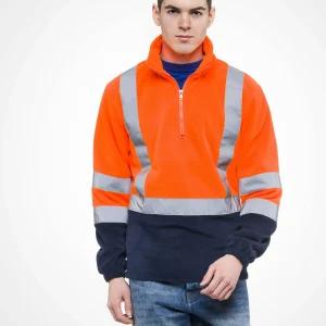 Brennero Sottozero | Pile Alta Visibilità | Uomo | Mezza Zip | Conforme | 280 gr/m2