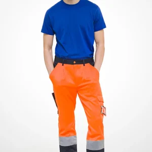 Pantalone Biolore H.V. Sottozero 2560AX/GIX | Pantalone Alta Visibilità | con Tasche | Conforme | 240 gr/m2