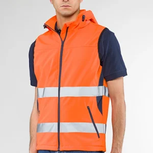 Gilet Ecolight Sottozero | Gilet Alta Visibilità | Uomo | con Tasche | con Cappuccio | Conforme | 240 gr/m2