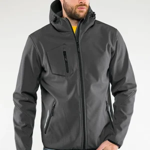 Stream Sottozero | Giacca Softshell | Giubbotto | Uomo | con Tasche | con Cappuccio | 310 gr/m2