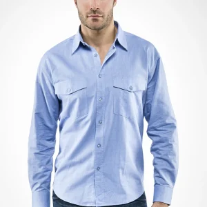 Camicia Oxford M.L. Sottozero 60100 | Camicia Manica Lunga | Uomo | con Tasche | 100% CotoneOxford | 140 gr/m2