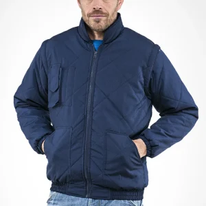 Super Marte Sottozero | Giacca da Lavoro | Giubbotto | Uomo | con Tasche | Imbottito | con Maniche Staccabili