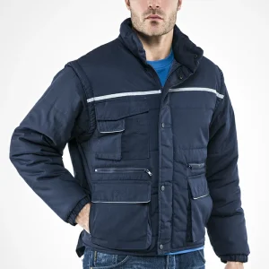 Super Antares Edi Sottozero | Giacca da Lavoro | Giubbotto | Uomo | con Tasche | Imbottito | con Maniche Staccabili