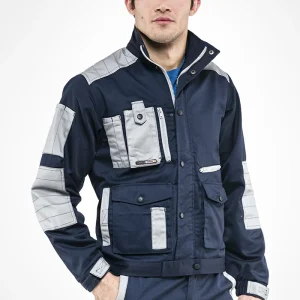 Giubbetto Aria Sottozero Job N140BGW | Giacca da Lavoro | Giubbotto | Con Tasche | Felpatura 125 gr/m2 | 240 gr/m2