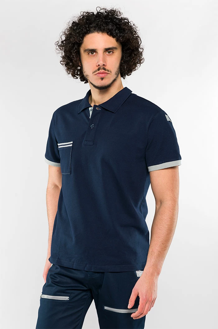 Polo Aria Sottozero Job N170BG | Polo da Lavoro | Uomo | con Tasca | 180 gr/m2 - immagine 2