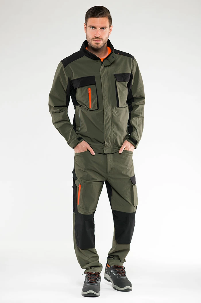 Pantalone Sottozero Stretch | Pantalone da Lavoro | Uomo | Elasticizzato | con Tasche | 240 gr/m2 - immagine 2