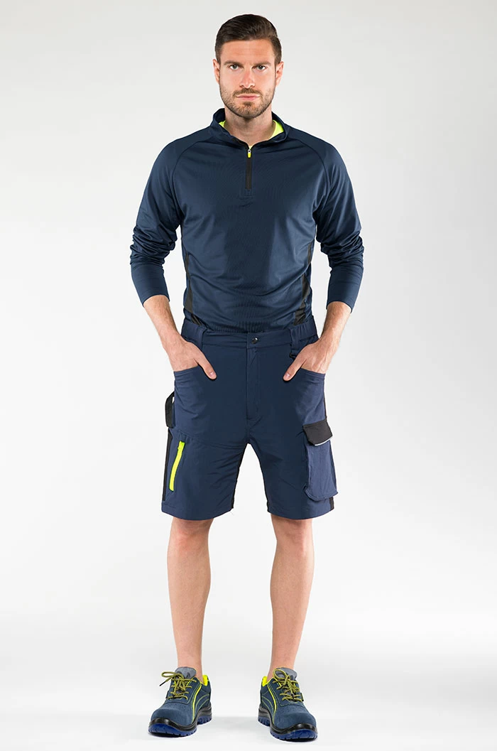 Short Sottozero Stretch | Bermuda da Lavoro | Pantalone | Uomo | Elasticizzato | con Tasche | 240 gr/m2