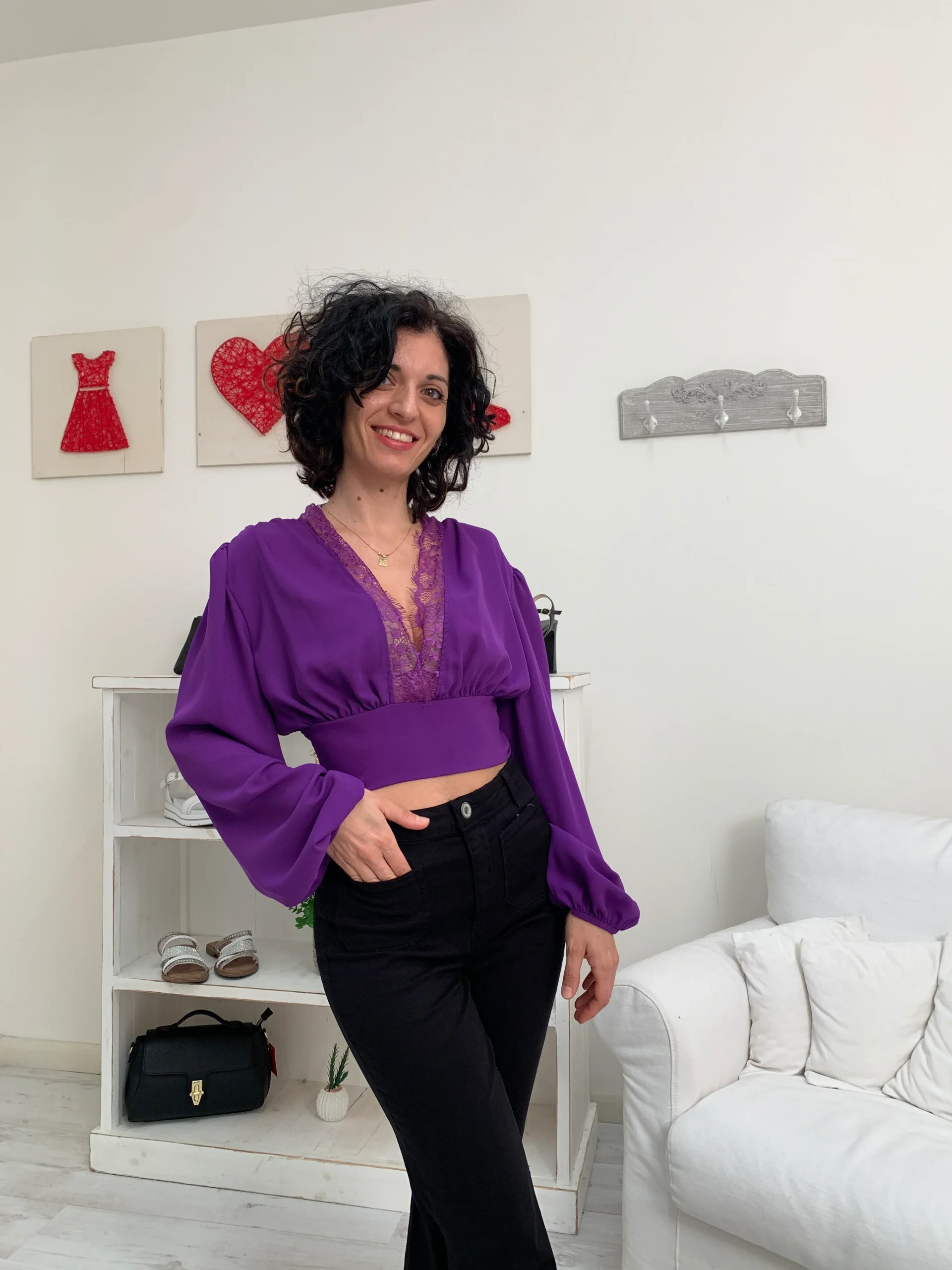 Top con pizzo BASIC - immagine 8