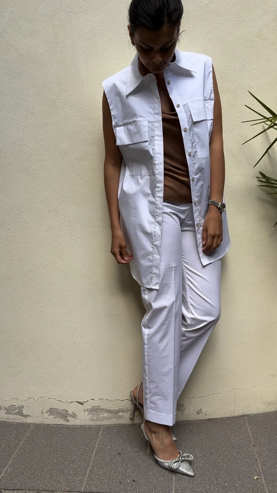 HAVEONE - CAMICIA GILET - BIANCA - immagine 7