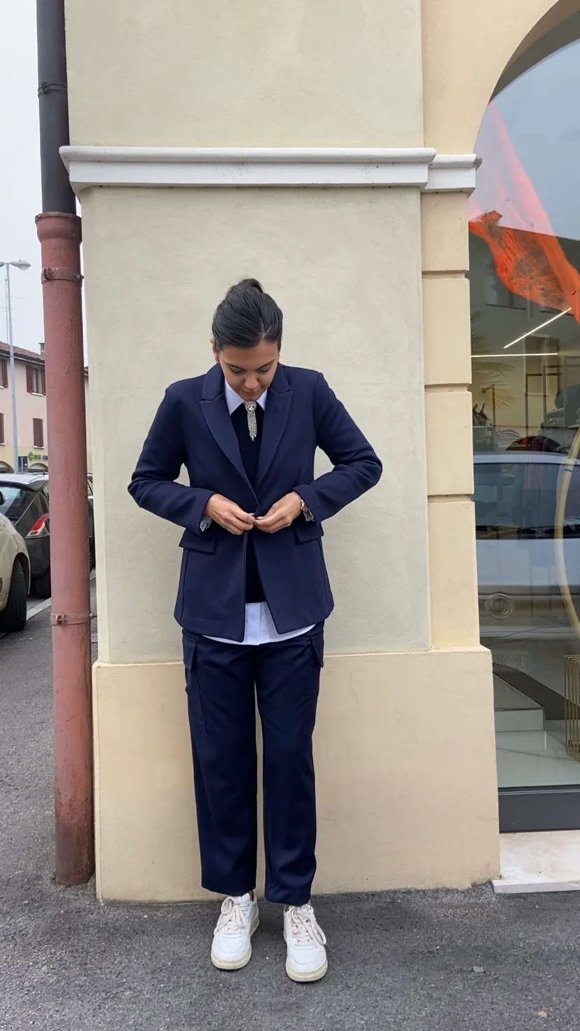 HAVEONE - PANTALONE TASCONATO - BLU - immagine 9