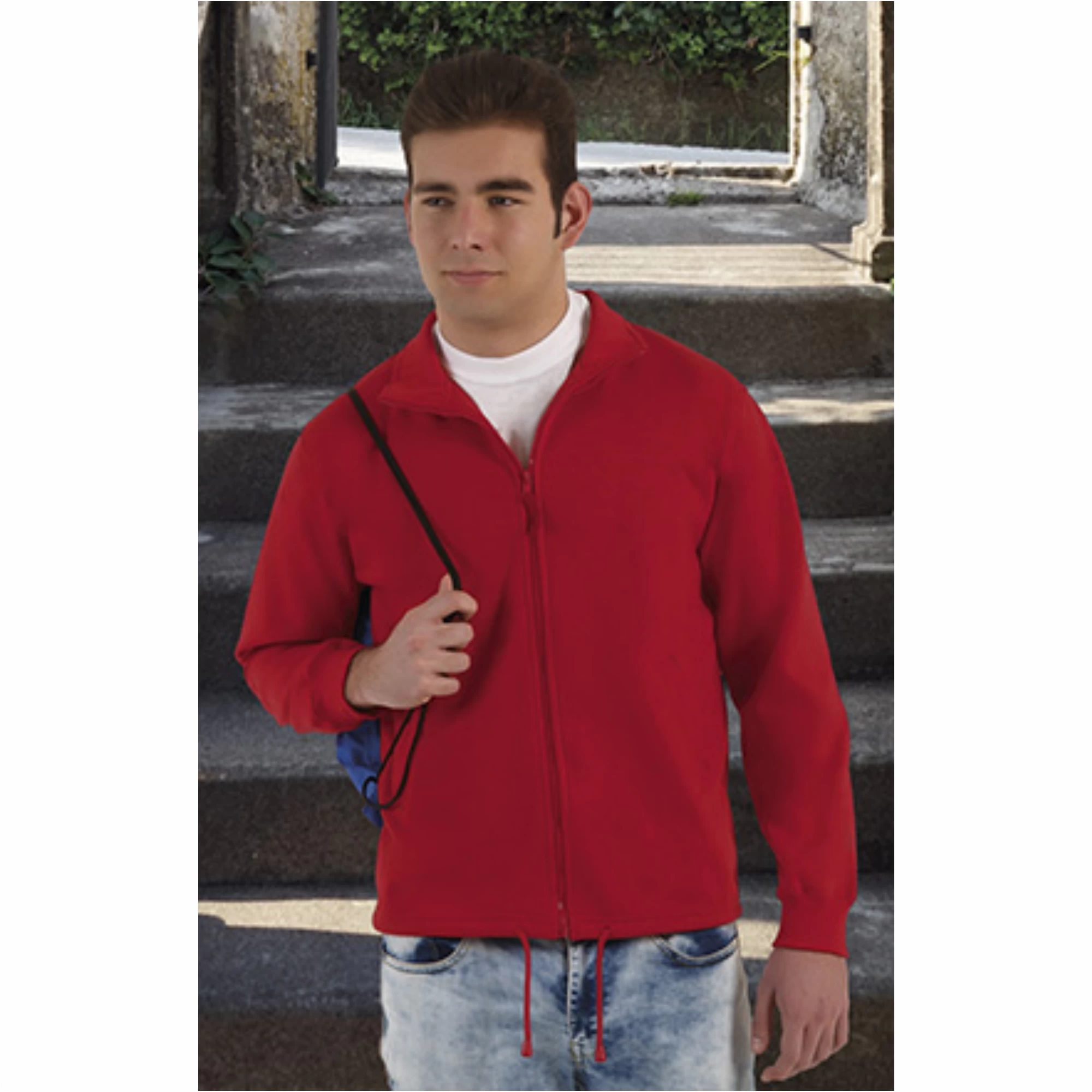 Cactus Valento | Felpa Uomo | Zip Intera | con Tasche | 300 gr/m2