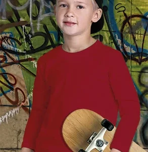 Rudy Valento | T-shirt Bambino | Manica Lunga | 100% Cotone | 160 gr/m2