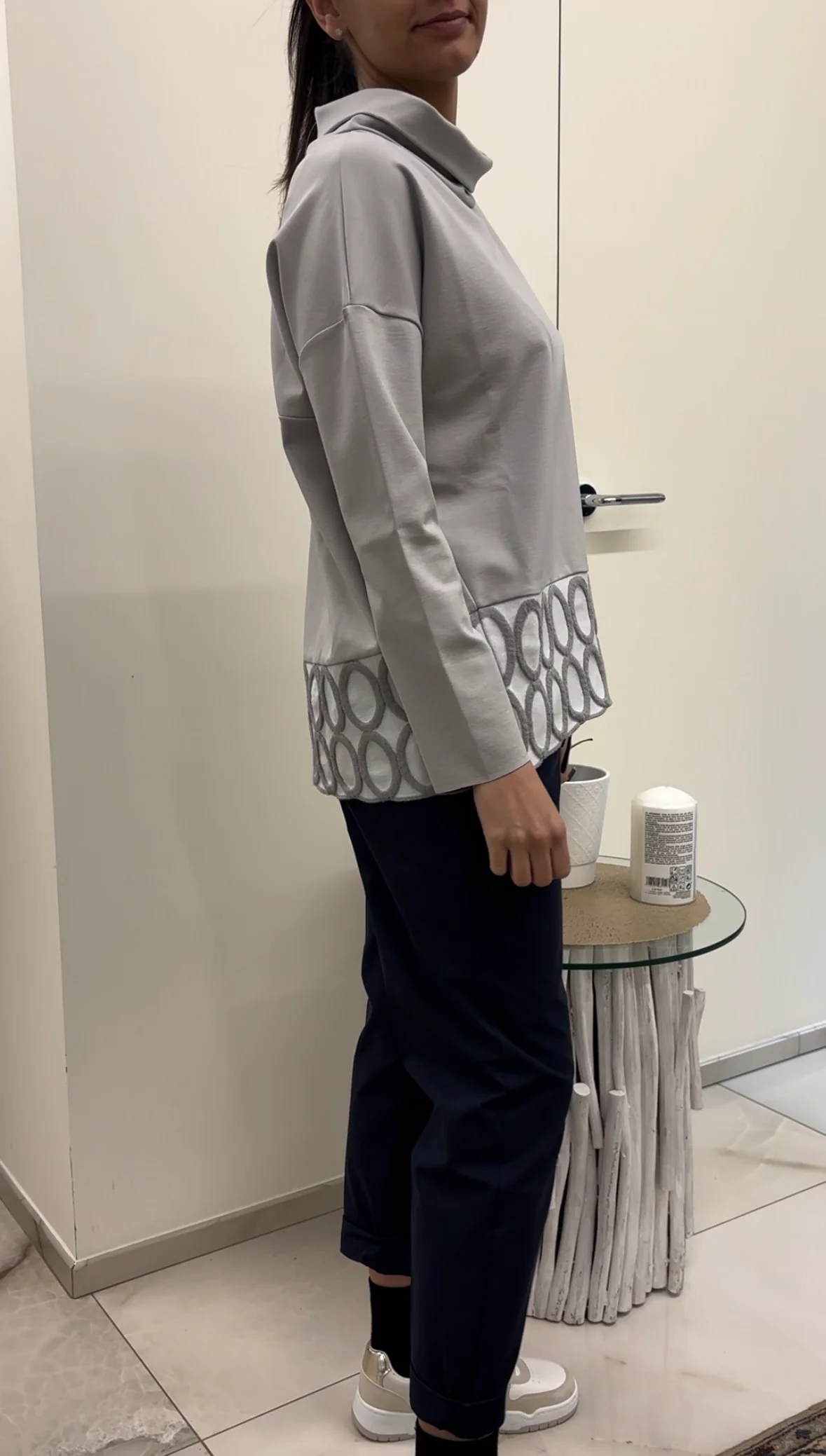 DANIEL & MAYER - MAGLIA RICAMO - GRIGIA - immagine 8