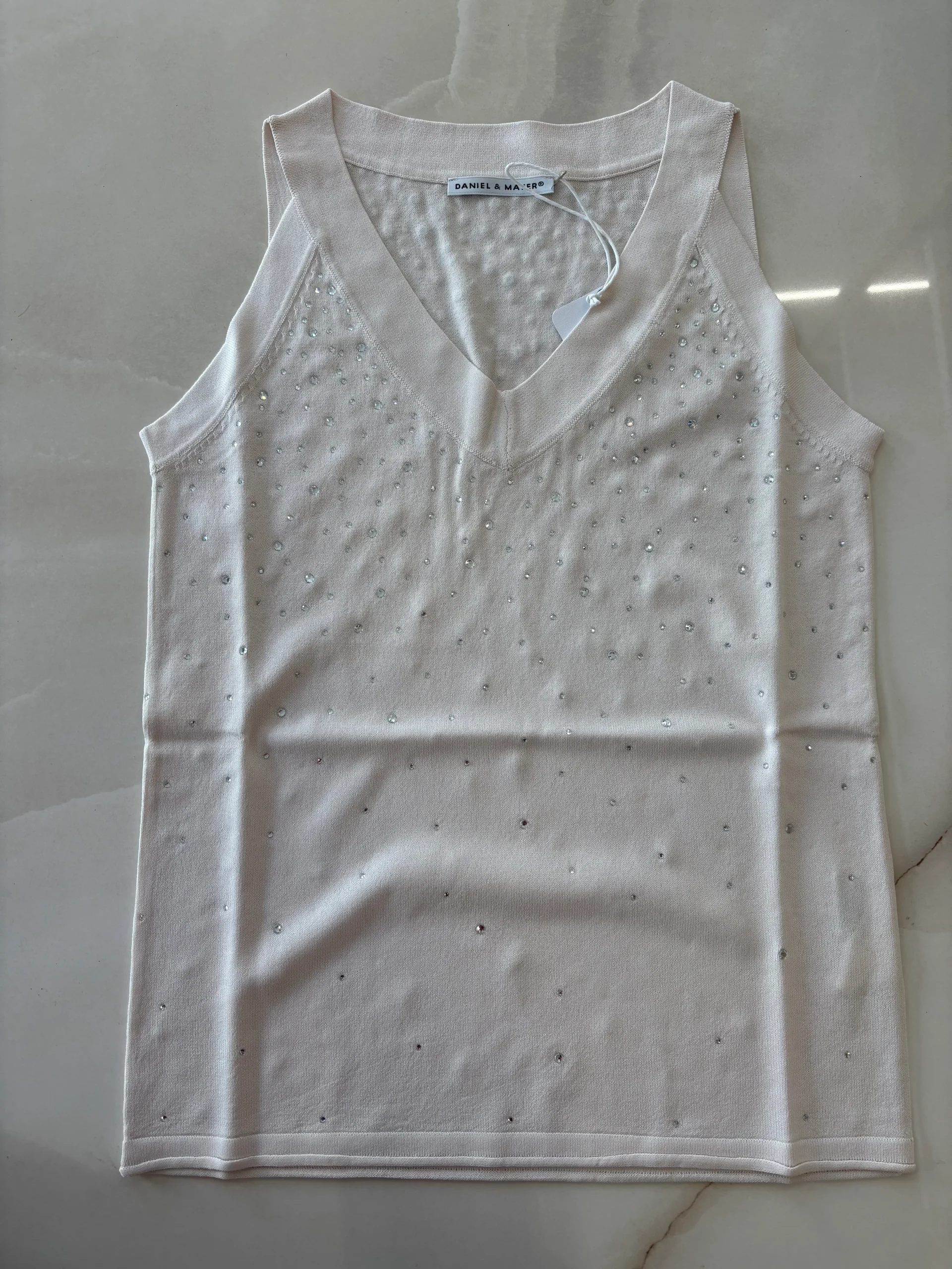 DANIEL & MAYER - CANOTTA DIAMANTINI - BEIGE - immagine 5